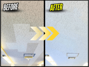 第29回:シーリングマジック|岩綿天井のシミ・汚れを再生